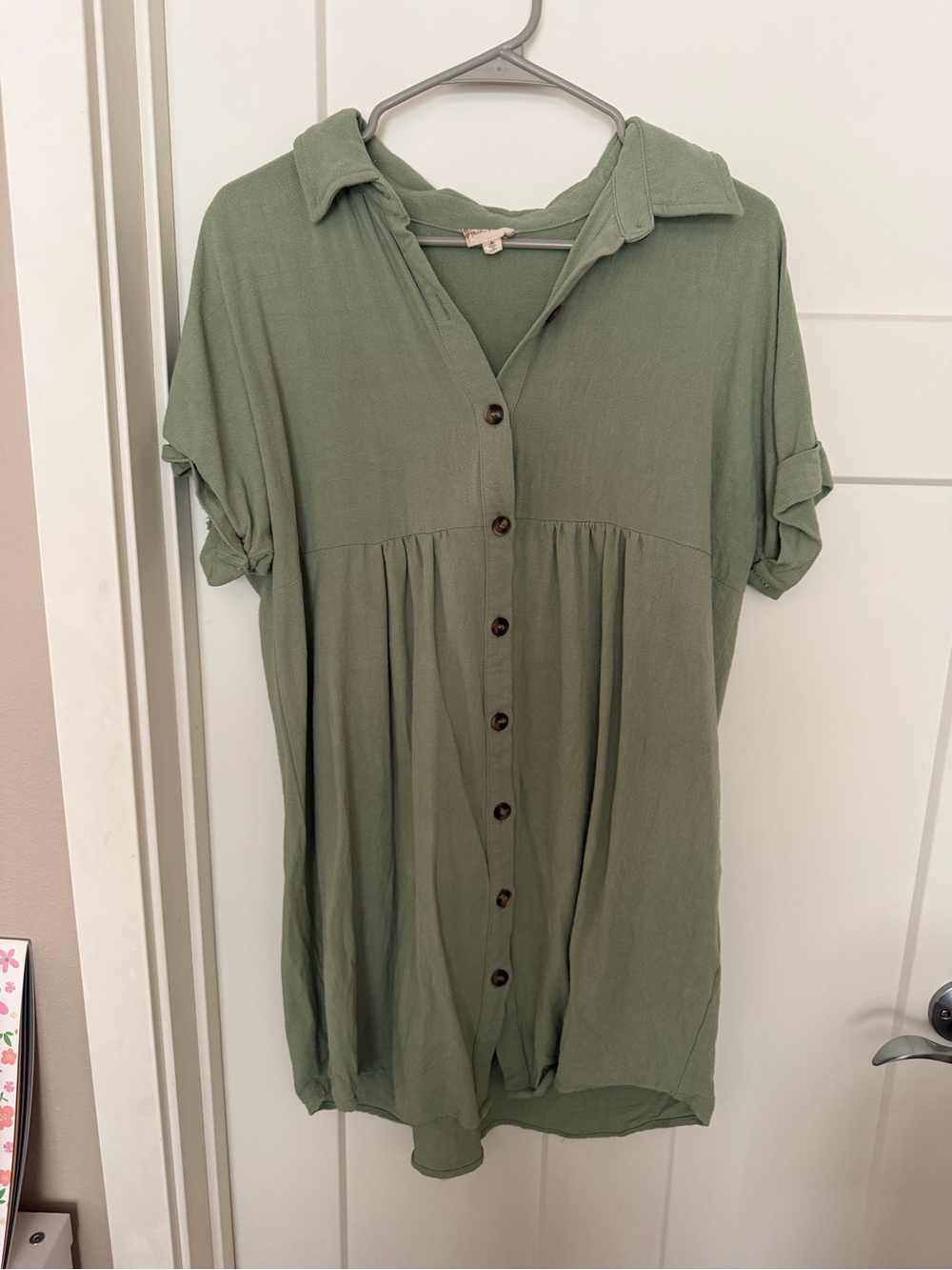 ✨Olive Green Button-Front Women’s dress ✨
